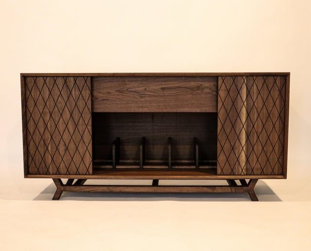 Mid-Century Modern Smart Vinyl Console